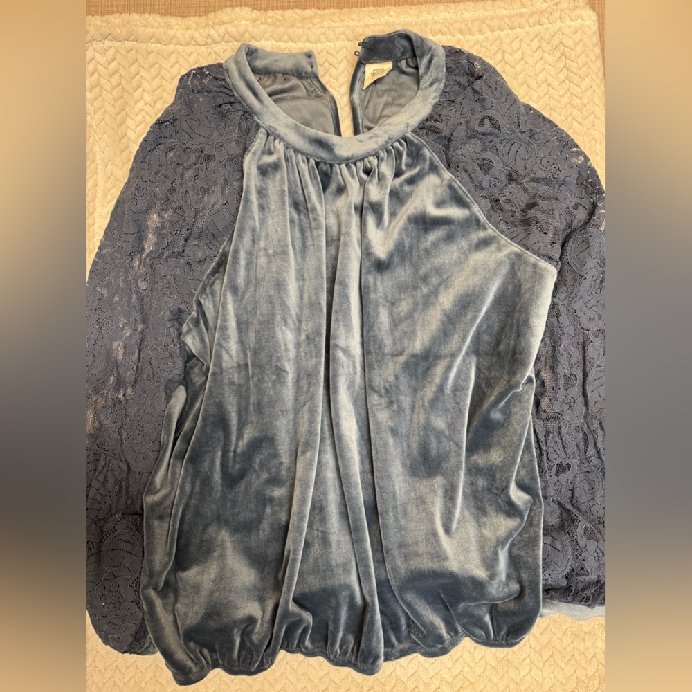 Good Hart Matilda Jane velvet lace shirt